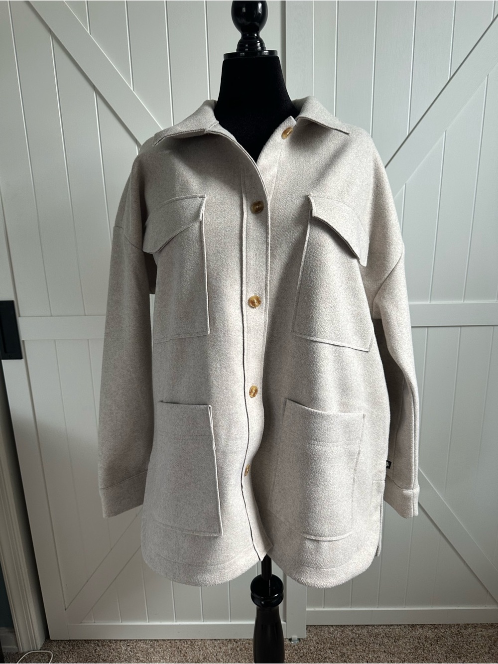 Banana Republic Women’s XL Tan Oversized Shacket Shirt Jacket NWT